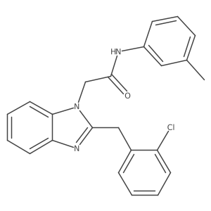 2-[2-(2-chlorobenzyl)-1H-1,3-benzimidazol-1-yl]-N-(3-methylphenyl)acetamide Structure