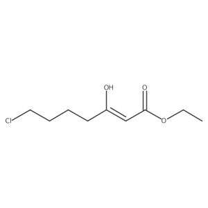Ethyl 7-chloro-3-hydroxy-2-heptenoate结构式