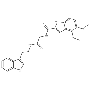 N-(2-{[2-(1H-indol-3-yl)ethyl]amino}-2-oxoethyl)-4,5-dimethoxy-1H-indole-2-carboxamide结构式