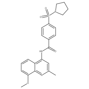 N-(8-methoxy-2-methylquinolin-4-yl)-4-(pyrrolidin-1-ylsulfonyl)benzamide Structure