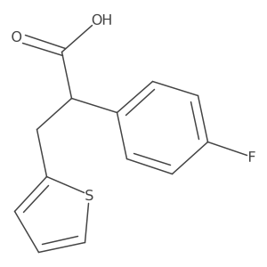2-(4-Fluorophenyl)-3-(thiophen-2-yl)propanoic acid Structure