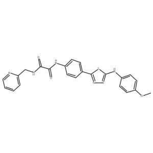 N1-(4-(5-((4-methoxyphenyl)amino)-1,3,4-thiadiazol-2-yl)phenyl)-N2-(pyridin-2-ylmethyl)oxalamide Structure