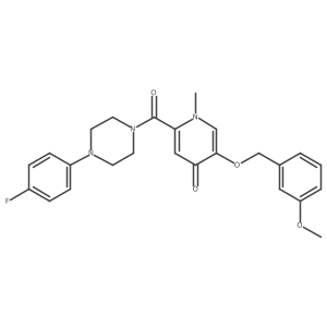 2-(4-(4-fluorophenyl)piperazine-1-carbonyl)-5-((3-methoxybenzyl)oxy)-1-methylpyridin-4(1H)-one Structure