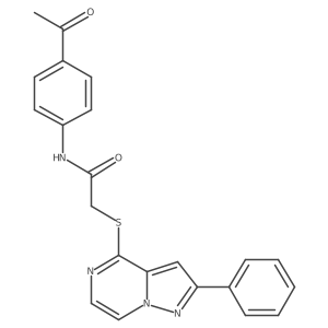 N-(4-Acetylphenyl)-2-({2-phenylpyrazolo[1,5-A]pyrazin-4-YL}sulfanyl)acetamide Structure