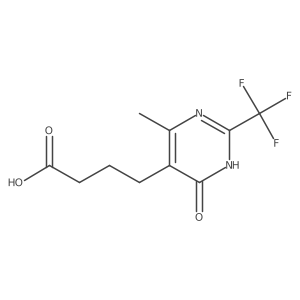 1,6-Dihydro-4-methyl-6-oxo-2-(trifluoromethyl)-5-pyrimidinebutanoic acid Structure