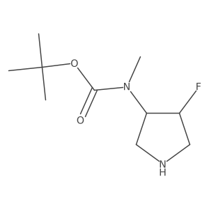Rel-tert-butyl ((3R,4S)-4-fluoropyrrolidin-3-yl)(methyl)carbamate结构式
