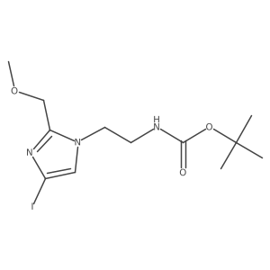 [2-(4-Iodo-2-methoxymethylimidazol-1-yl)ethyl]carbamic acid tert-butyl ester结构式