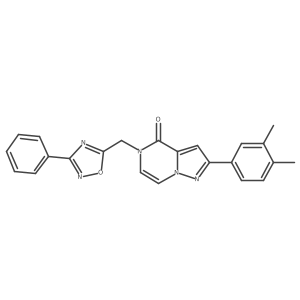 2-(3,4-dimethylphenyl)-5-[(3-phenyl-1,2,4-oxadiazol-5-yl)methyl]-4H,5H-pyrazolo[1,5-a]pyrazin-4-one结构式