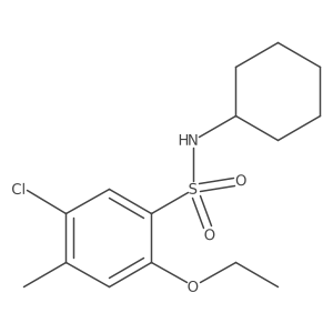 5-chloro-N-cyclohexyl-2-ethoxy-4-methylbenzenesulfonamide Structure