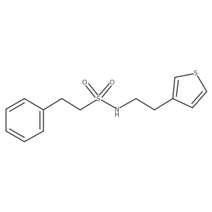 2-phenyl-N-[2-(thiophen-3-yl)ethyl]ethane-1-sulfonamide Structure