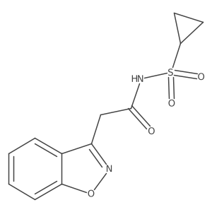 Cyclopropanesulfonic acid (2-benzo[d]isoxazol-3-yl-acetyl)-amide结构式