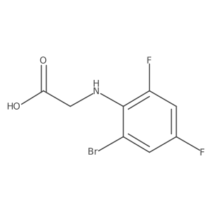 2-(2-Bromo-4,6-difluoroanilino)acetic acid Structure