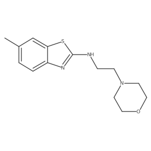 6-methyl-N-(2-morpholin-4-ylethyl)-1,3-benzothiazol-2-amine结构式