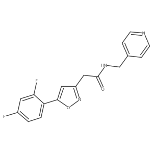 2-(5-(2,4-difluorophenyl)isoxazol-3-yl)-N-(pyridin-4-ylmethyl)acetamide Structure