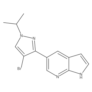 5-[4-Bromo-1-(1-methylethyl)-1H-pyrazol-3-yl]-1H-pyrrolo[2,3-b]pyridine Structure