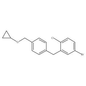 4-Bromo-1-chloro-2-(4-(cyclopropoxymethyl)benzyl)benzene Structure