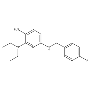 2-Diethylamino-6-(4-fluoro-benzylamino)-3-aminopyridine结构式