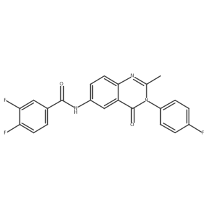 Cc1nc2ccc(NC(=O)c3ccc(F)c(F)c3)cc2c(=O)n1-c1ccc(F)cc1结构式