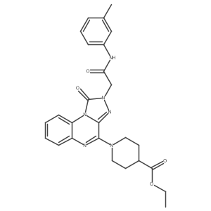 ethyl 1-(2-{[(3-methylphenyl)carbamoyl]methyl}-1-oxo-1H,2H-[1,2,4]triazolo[4,3-a]quinoxalin-4-yl)piperidine-4-carboxylate结构式