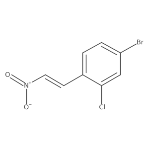 4-Bromo-2-chloro-1-(2-nitrovinyl)benzene结构式