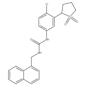 1-(4-Chloro-3-(1,1-dioxidoisothiazolidin-2-yl)phenyl)-3-(naphthalen-1-ylmethyl)urea Structure