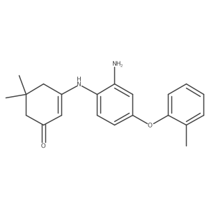 3-[[2-Amino-4-(2-methylphenoxy)phenyl]amino]-5,5-dimethyl-2-cyclohexen-1-one Structure