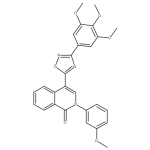 2-(3-methoxyphenyl)-4-[3-(3,4,5-trimethoxyphenyl)-1,2,4-oxadiazol-5-yl]isoquinolin-1(2H)-one Structure
