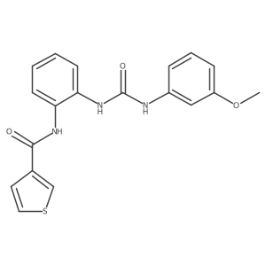 N-(2-(3-(3-methoxyphenyl)ureido)phenyl)thiophene-3-carboxamide结构式