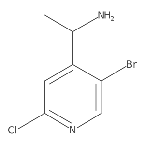 (1R)-1-(5-bromo-2-chloropyridin-4-yl)ethan-1-amine结构式