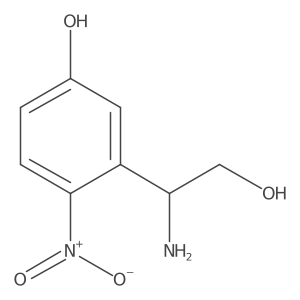 (r)-3-(1-Amino-2-hydroxyethyl)-4-nitrophenol结构式