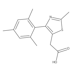 2-(4-Mesityl-2-methylthiazol-5-yl)acetic acid结构式