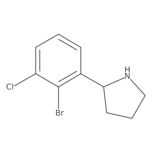 (S)-2-(2-Bromo-3-chlorophenyl)pyrrolidine Structure