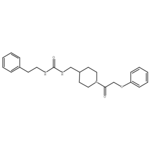 1-Phenethyl-3-((1-(2-phenoxyacetyl)piperidin-4-yl)methyl)urea Structure
