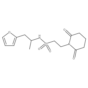 2-(2,6-dioxopiperidin-1-yl)-N-(1-(furan-2-yl)propan-2-yl)ethanesulfonamide Structure