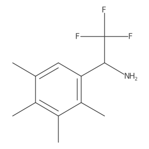 (R)-2,2,2-Trifluoro-1-(2,3,4,5-tetramethylphenyl)ethan-1-amine结构式