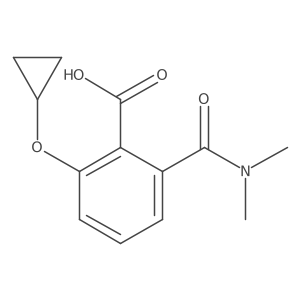2-Cyclopropoxy-6-(dimethylcarbamoyl)benzoic acid结构式