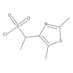 1-(2,5-Dimethyl-1,3-thiazol-4-YL)ethane-1-sulfonyl chloride Structure