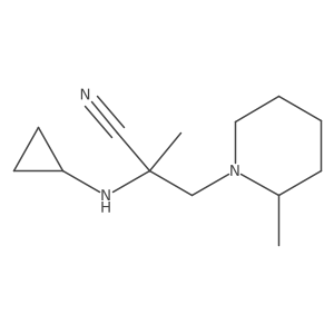 I+/--(Cyclopropylamino)-I+/-,2-dimethyl-1-piperidinepropanenitrile结构式