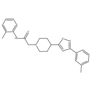 N-(2-methylphenyl)-2-{4-[3-(3-methylphenyl)-1,2,4-oxadiazol-5-yl]piperidin-1-yl}acetamide结构式