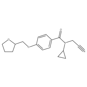 N-(cyanomethyl)-N-cyclopropyl-4-[(oxolan-2-yl)methoxy]benzamide Structure