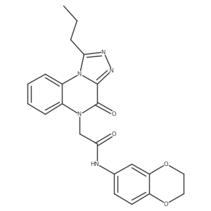 N-(2,3-dihydro-1,4-benzodioxin-6-yl)-2-(4-oxo-1-propyl[1,2,4]triazolo[4,3-a]quinoxalin-5(4H)-yl)acetamide Structure