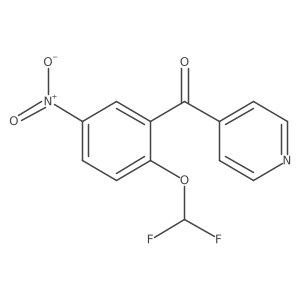 (2-(Difluoromethoxy)-5-nitrophenyl)(pyridin-4-yl)methanone Structure