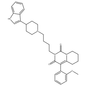 2-(4-(4-(1H-indol-3-yl)piperidin-1-yl)butyl)-4-(2-methoxyphenyl)-5,6,7,8-tetrahydro-1H-pyrido[1,2-c]pyrimidine-1,3(2H)-dione结构式