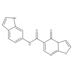 N-(1H-indol-6-yl)-5-oxo-5H-[1,3]thiazolo[3,2-a]pyrimidine-6-carboxamide结构式