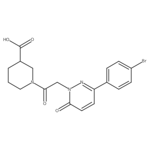 1-{[3-(4-bromophenyl)-6-oxopyridazin-1(6H)-yl]acetyl}piperidine-3-carboxylic acid结构式