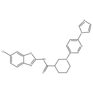 1-(6-(1H-imidazol-1-yl)pyridazin-3-yl)-N-(6-chlorobenzo[d]thiazol-2-yl)piperidine-3-carboxamide结构式