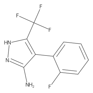 Nc1n[nH]c(C(F)(F)F)c1-c1ccccc1F结构式