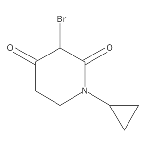 3-Bromo-1-cyclopropylpiperidine-2,4-dione结构式