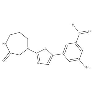 4-[5-(3-Amino-5-nitrophenyl)-1,3-thiazol-2-yl]-1,4-diazepan-2-one结构式