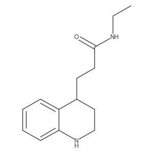 N-ethyl-3-(1,2,3,4-tetrahydroquinolin-4-yl)propanamide结构式